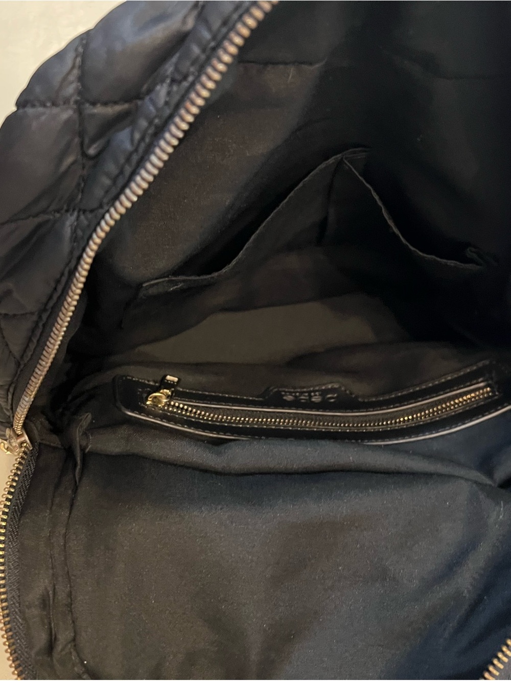 bebe Quilted Black Backpack - Picture 3 of 11